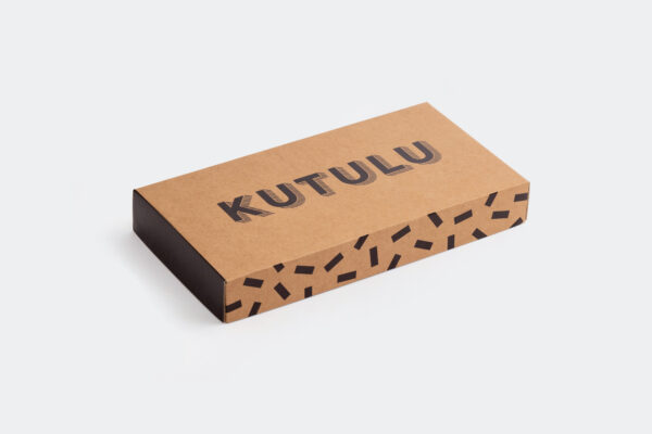 Wooden building set by KUTULU in the box with logo
